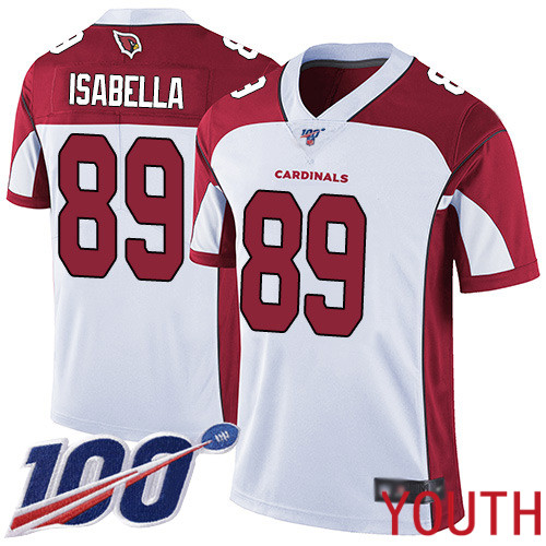 Arizona Cardinals Limited White Youth Andy Isabella Road Jersey NFL Football #89 100th Season Vapor Untouchable->women nfl jersey->Women Jersey